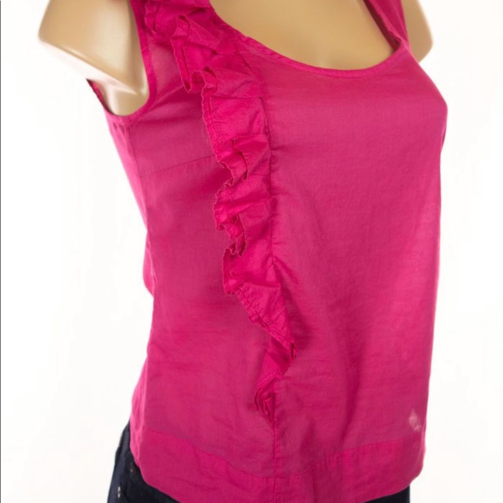 Anthropologie Fei Sideward Ruffle Tank